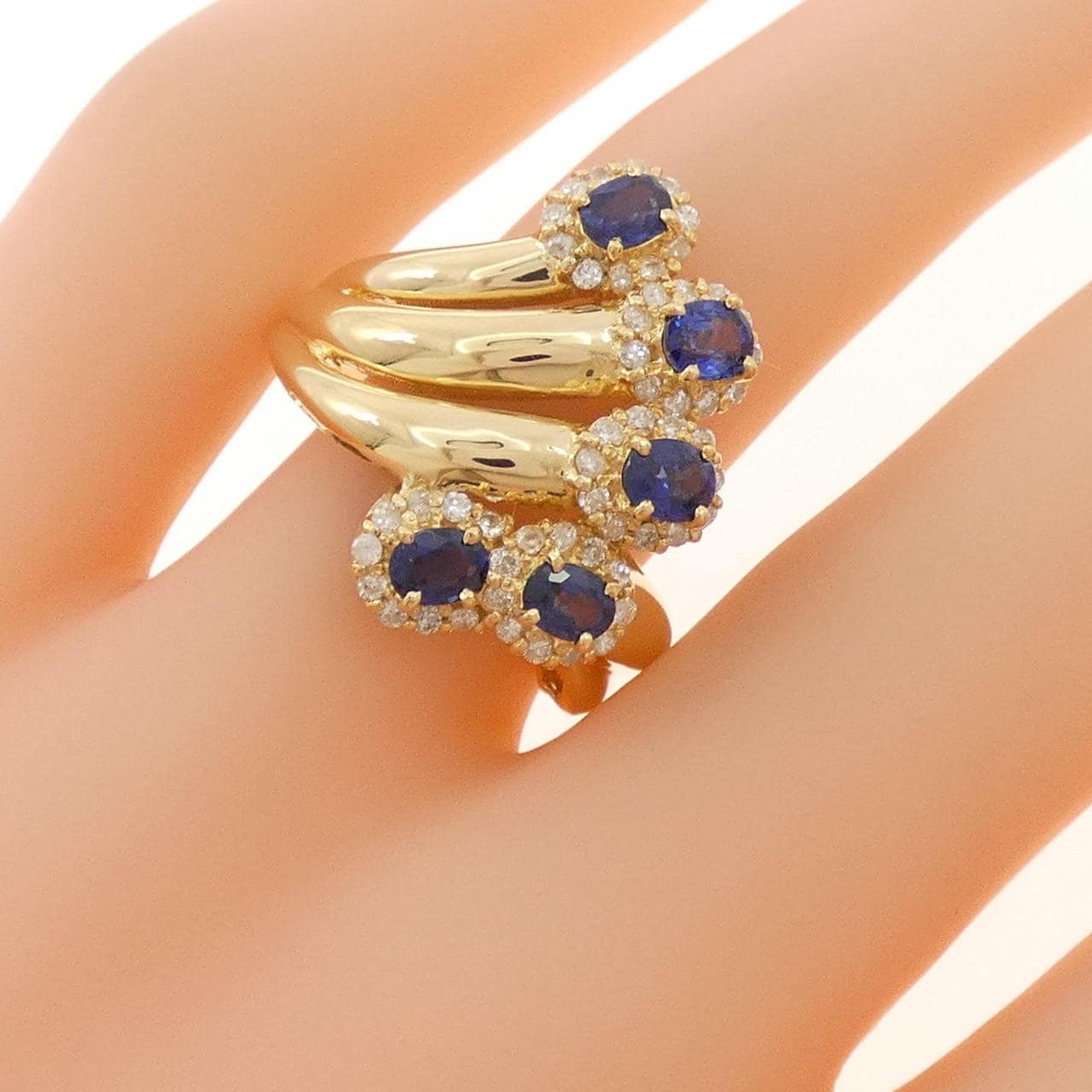 K18YG サファイヤ リング 1.06CT