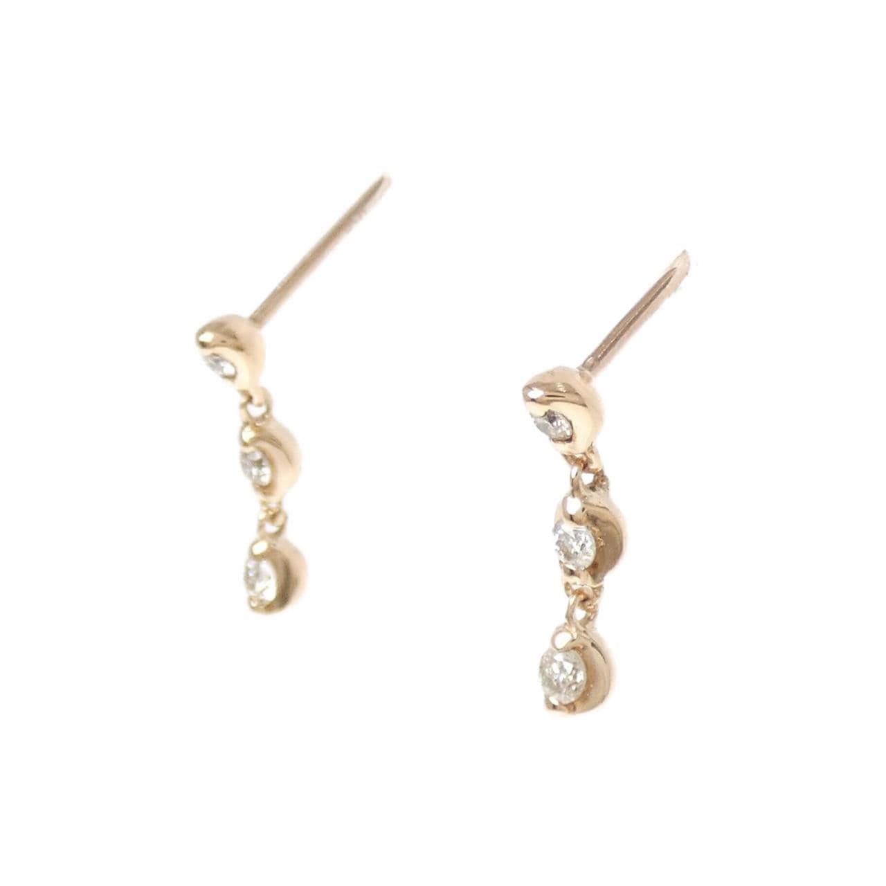 K10PG ダイヤモンド ピアス 0.12CT
