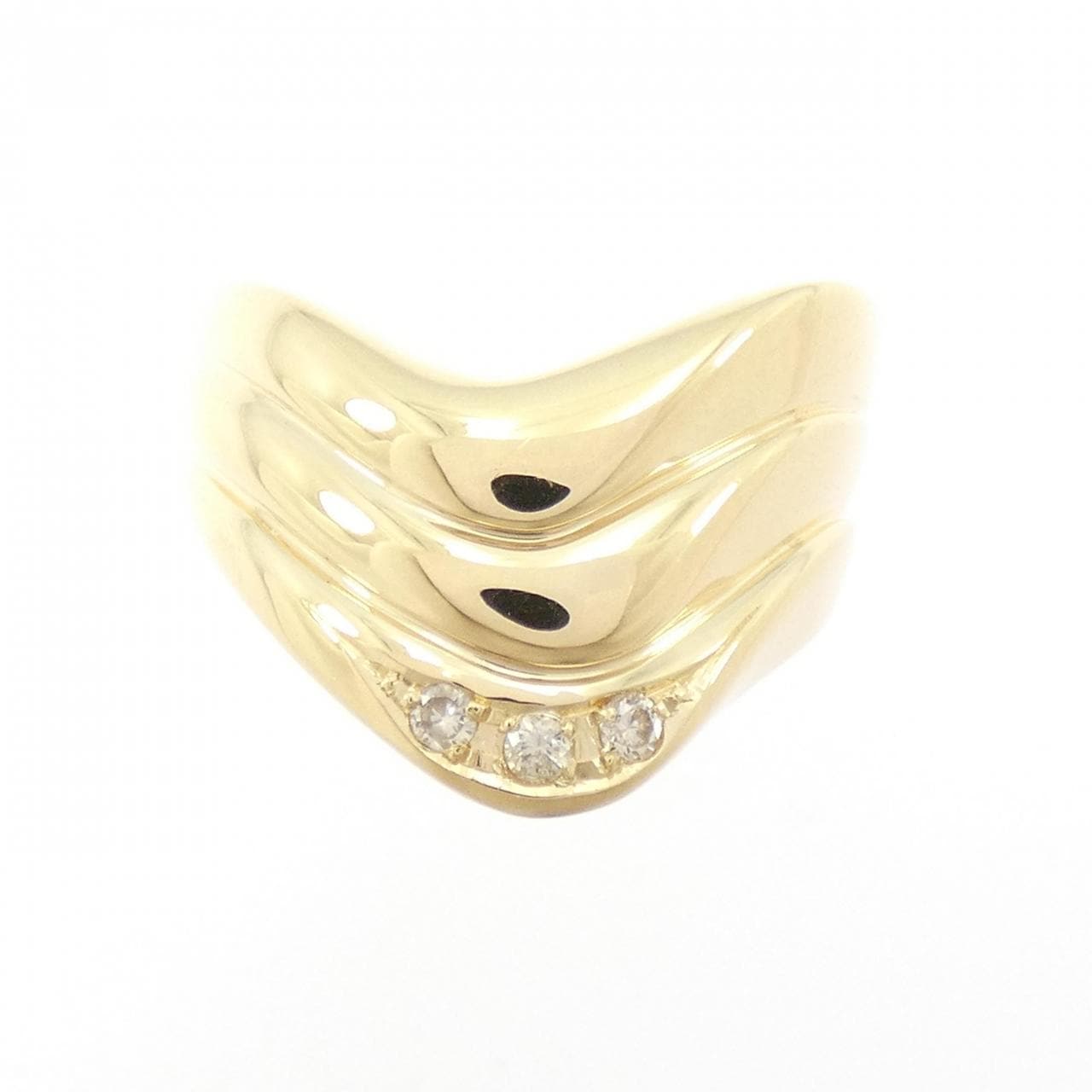 K18YG ダイヤモンド リング 0.06CT