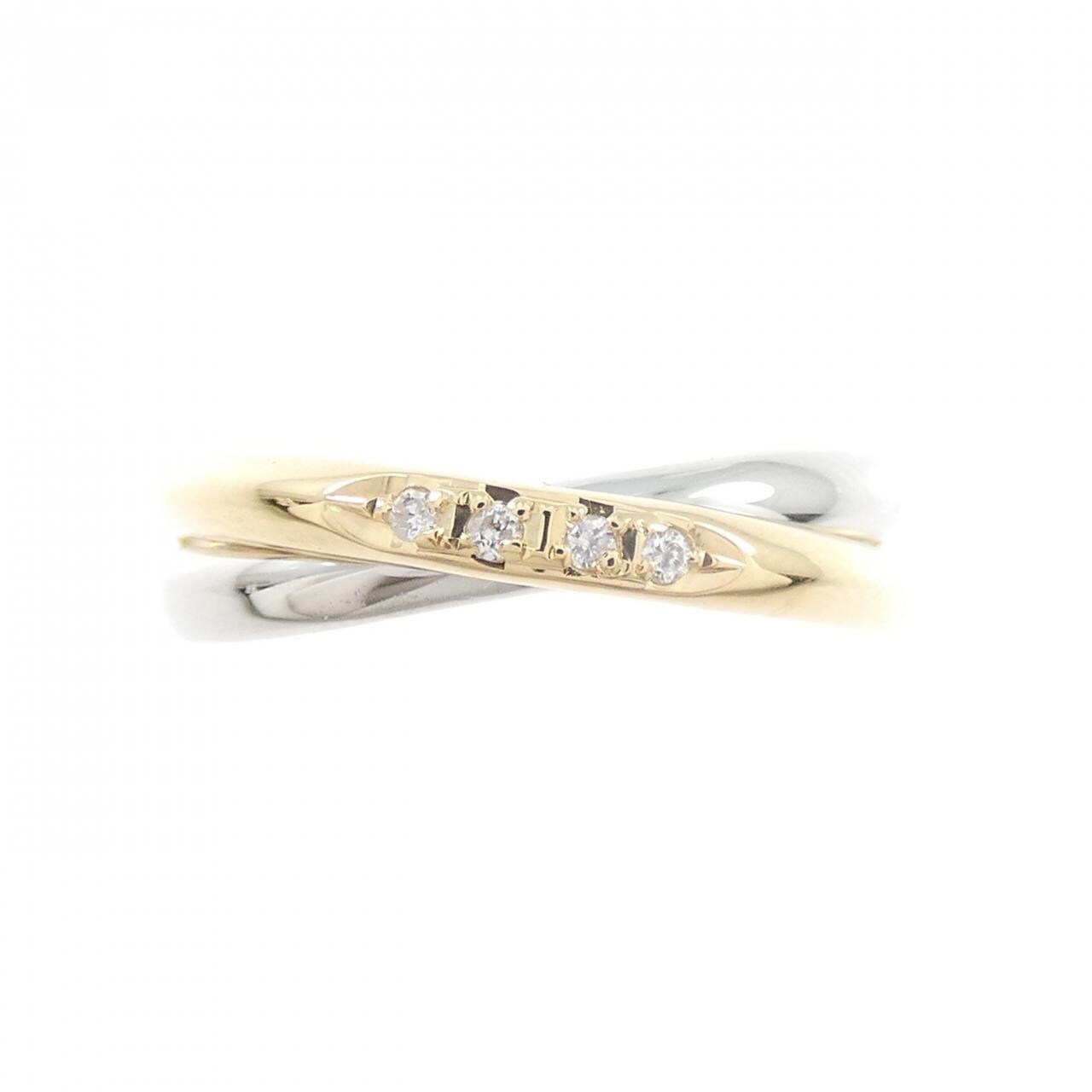 K18YG/PT900 ダイヤモンド リング 0.02CT