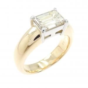 K18YG/PT900 ダイヤモンド リング 1.78CT