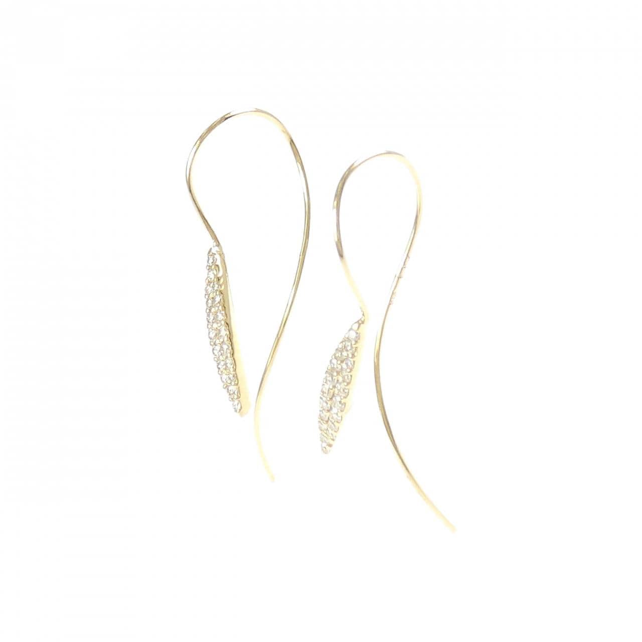 K18YG ダイヤモンド ピアス 0.26CT