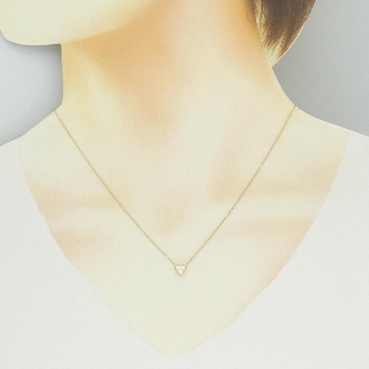 ヴァンドーム ハート ダイヤモンド ネックレス 0.12CT