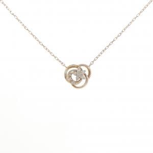 K18PG ムーン×スター ダイヤモンド ネックレス 0.06CT