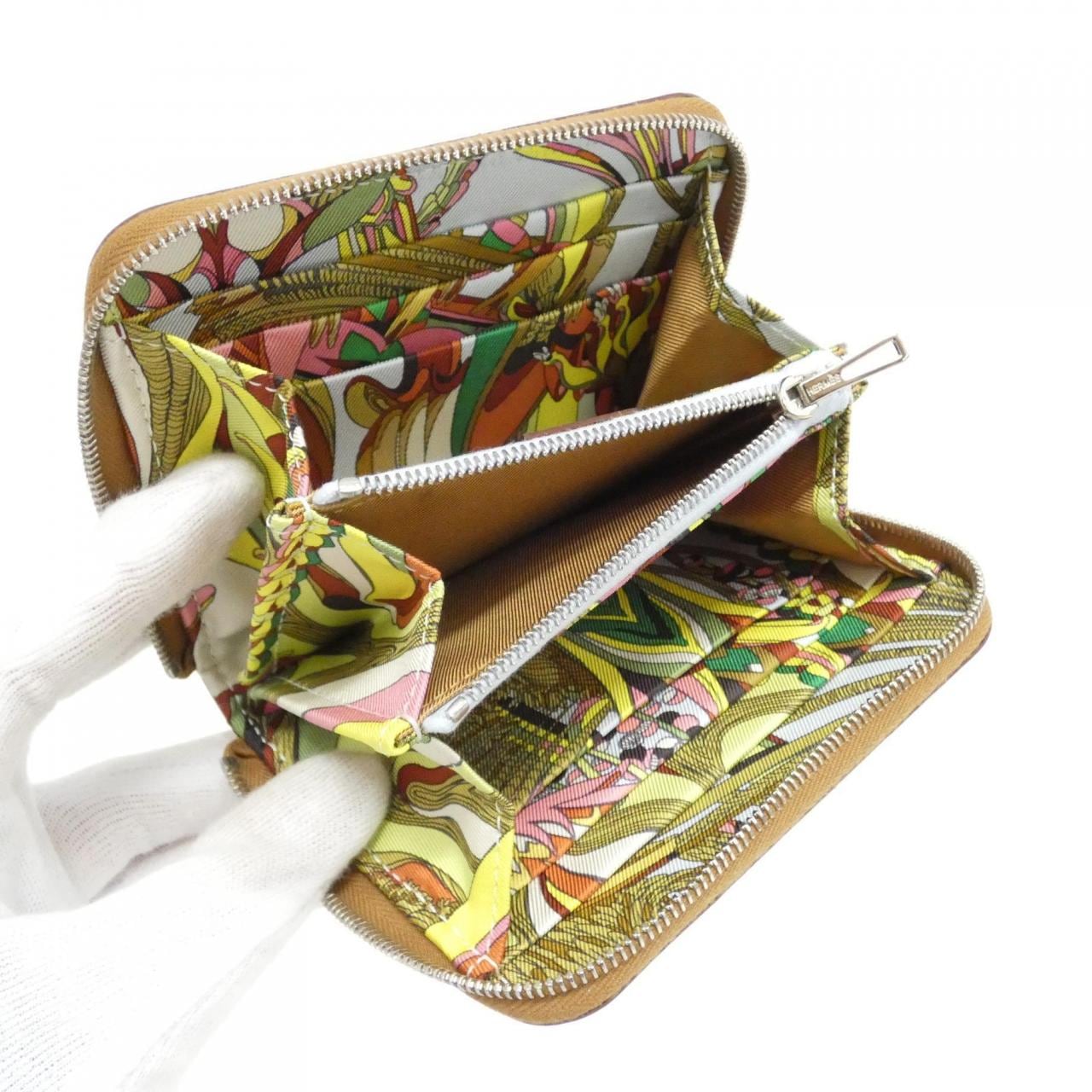 エルメス FANTAISIE BOTANIQUE シルク イン コンパクト 080204CK 財布