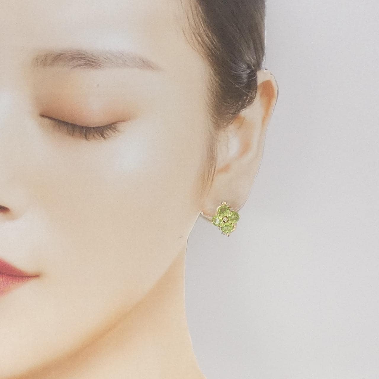 14KYG ペリドット ピアス