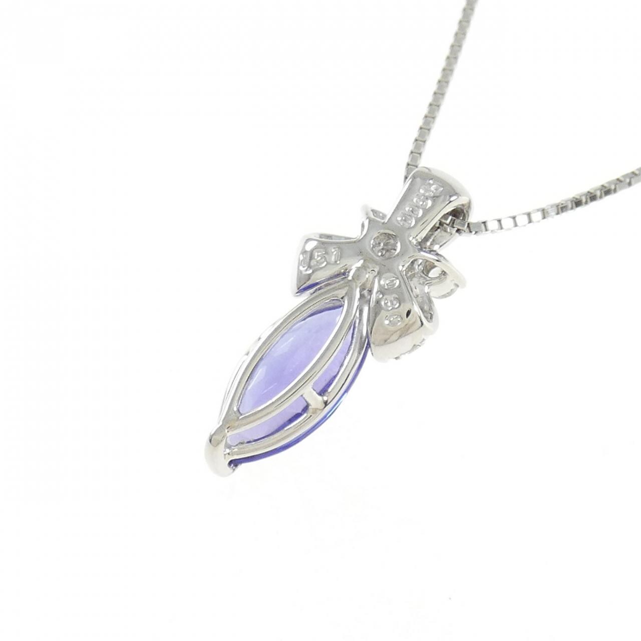 PT900/PT850 タンザナイト ネックレス 1.51CT