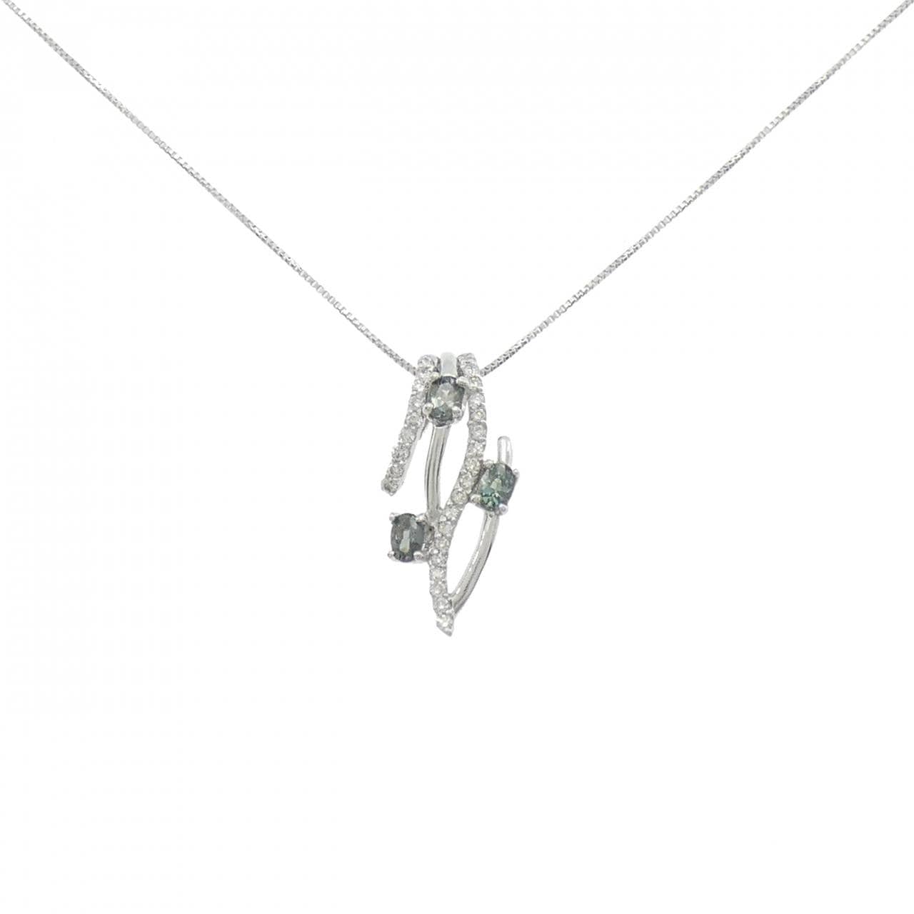 K18WG アレキサンドライト ネックレス 0.41CT