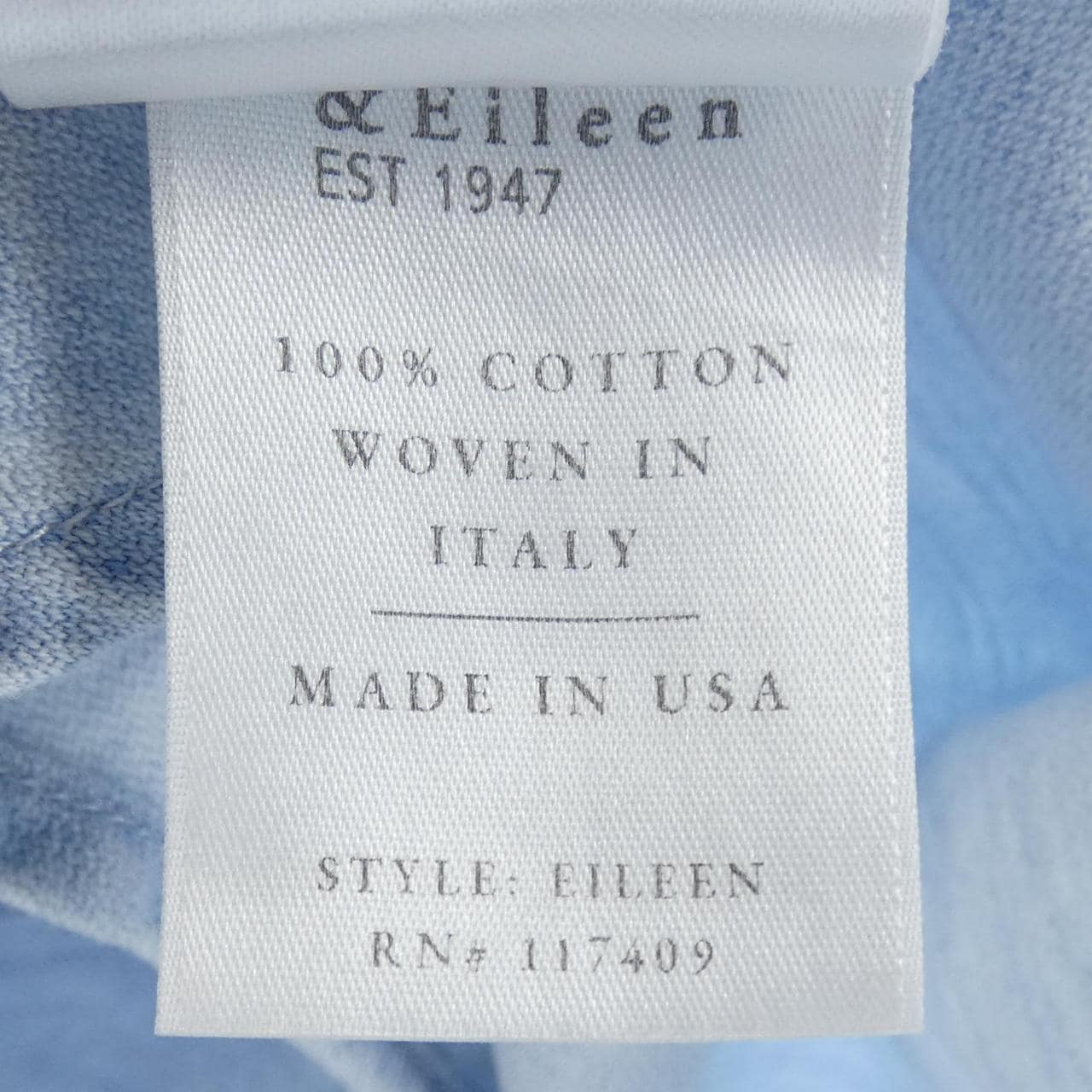 フランクアンドアイリーン FRANK&EILEEN シャツ