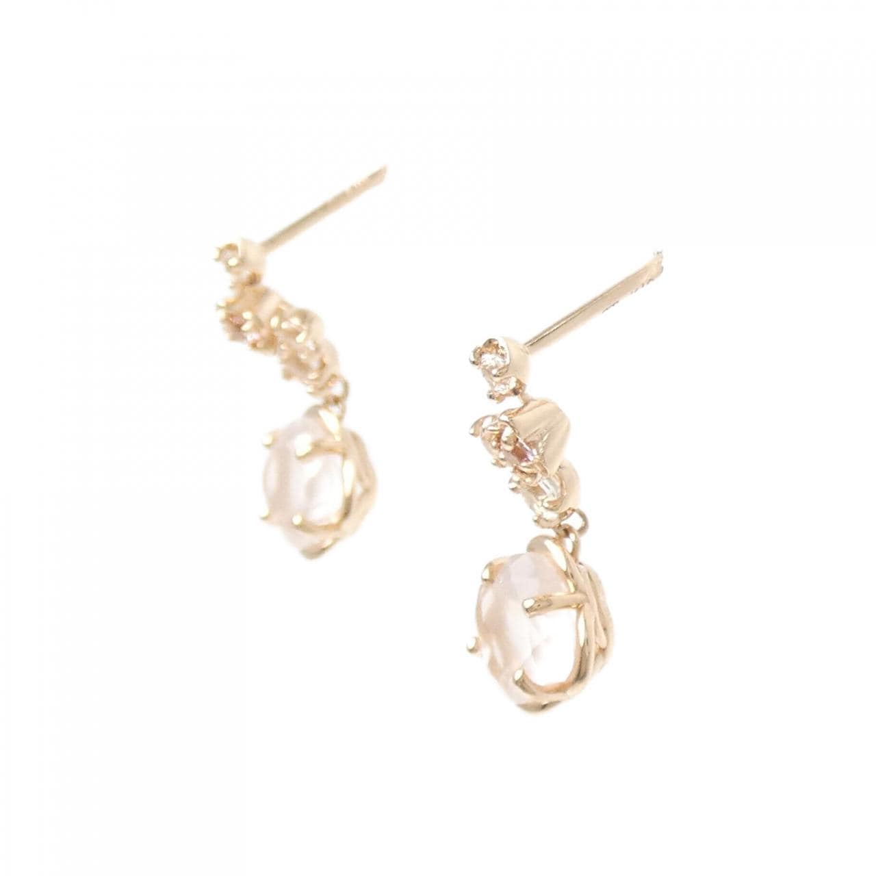 サマンサティアラ ローズクオーツ ピアス