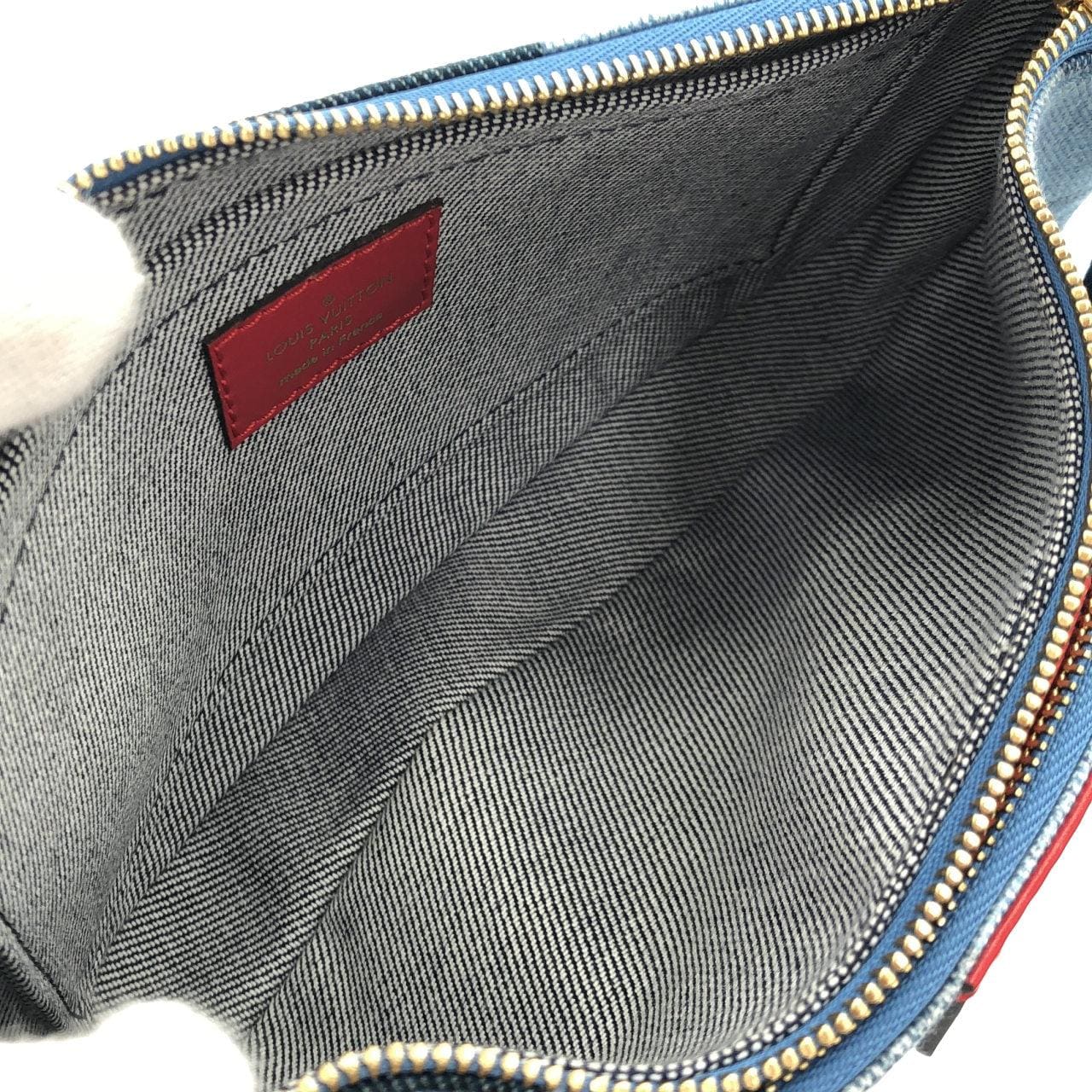 ルイヴィトン デニム モノグラム ミュルティ ポシェット アクセソワール M44990 ショルダーバッグ