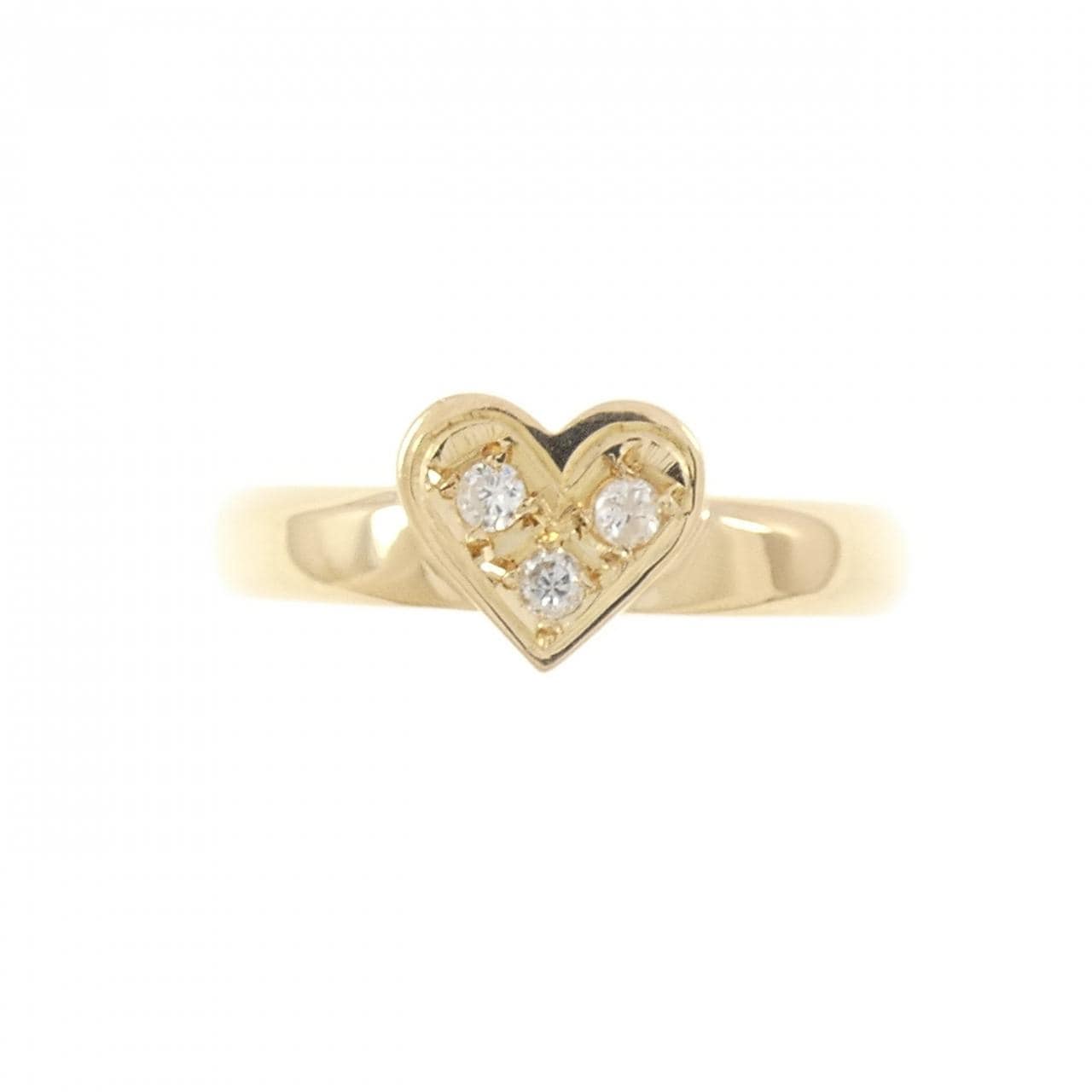 K18YG ハート ダイヤモンド リング 0.06CT