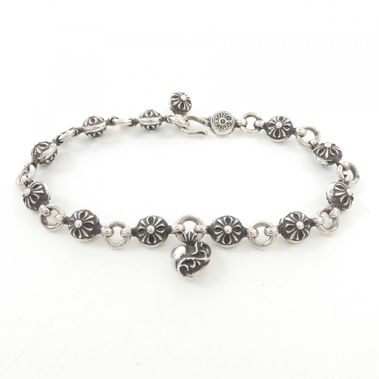 クロムハーツ CHROME HEARTS #1 CROSS/B W/HEART 2354 304 9506 0200 BRACELET