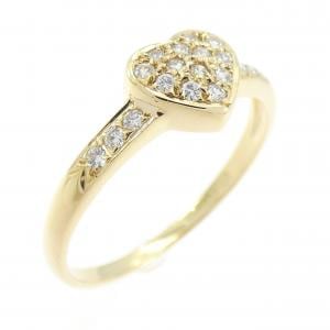 750YG ハート ダイヤモンド リング 0.17CT