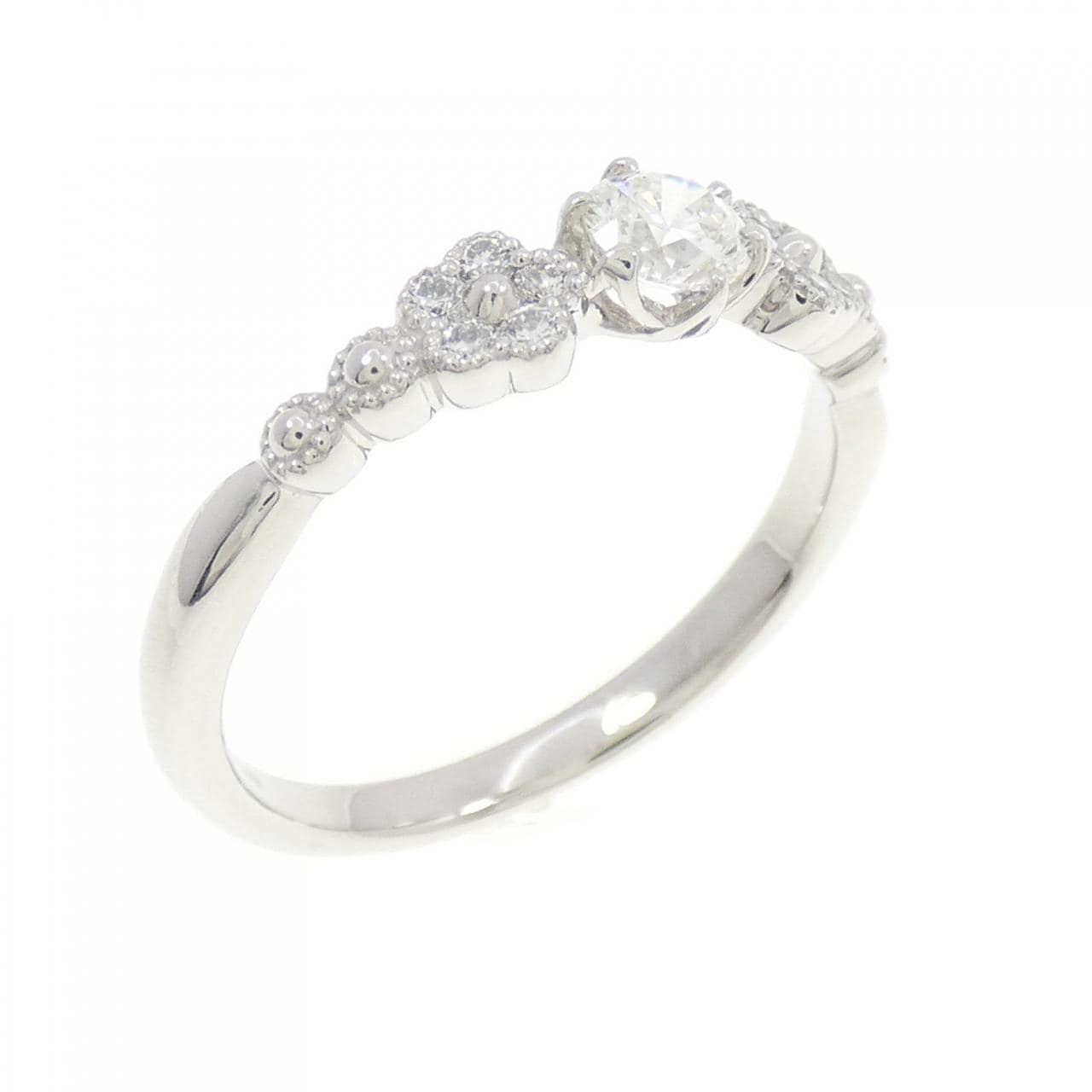 PT フラワー ダイヤモンド リング 0.237CT