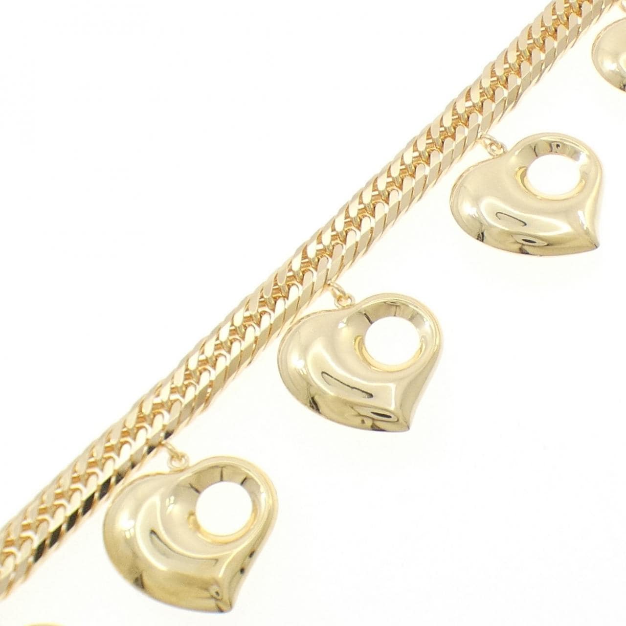 K18YG ハート ブレスレット