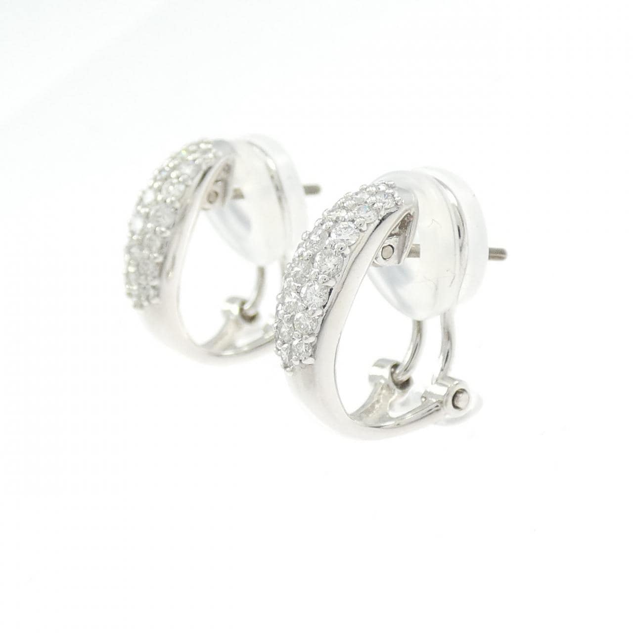 K18WG ダイヤモンド ピアス 0.50CT