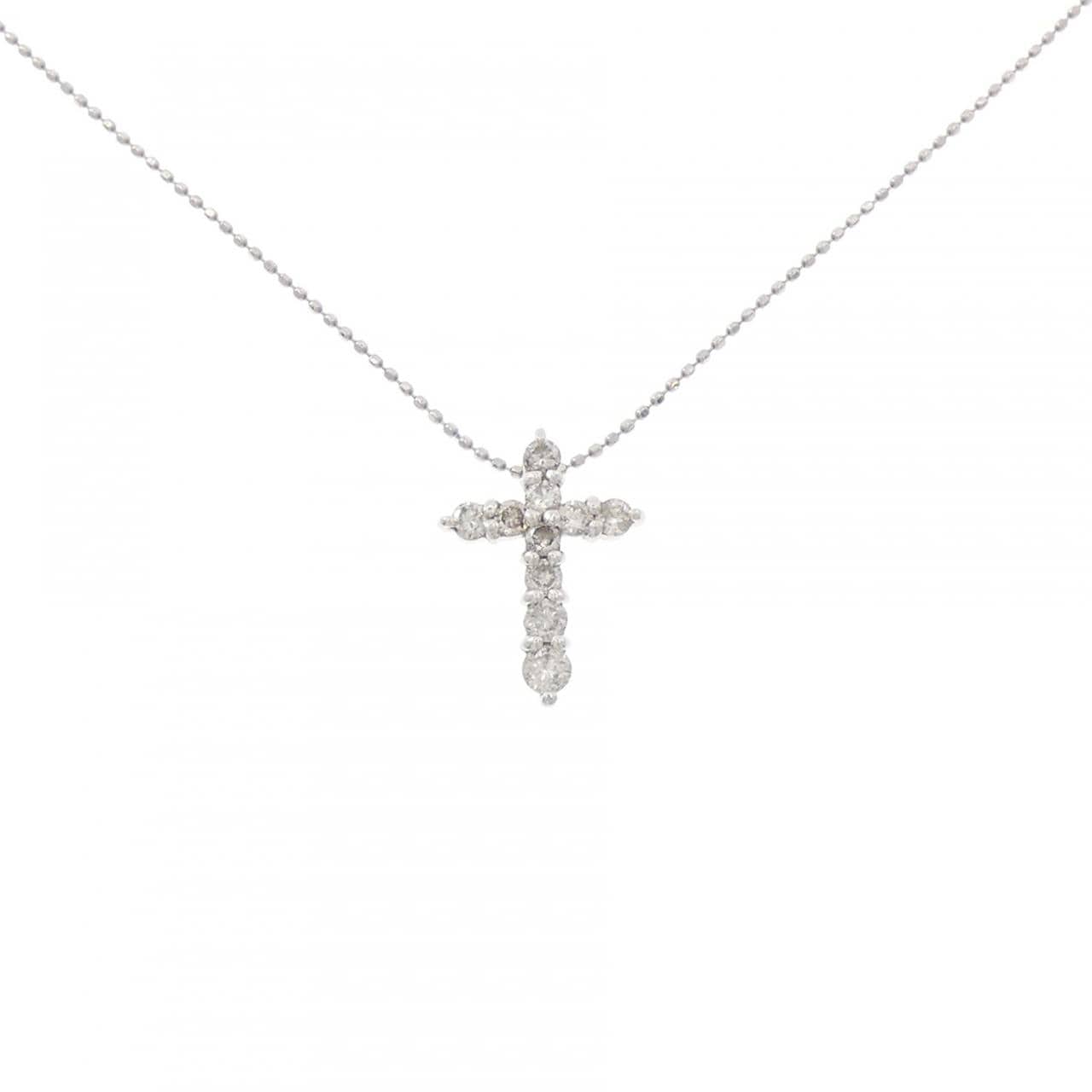 PT900/PT850 クロス ダイヤモンド ネックレス 0.50CT