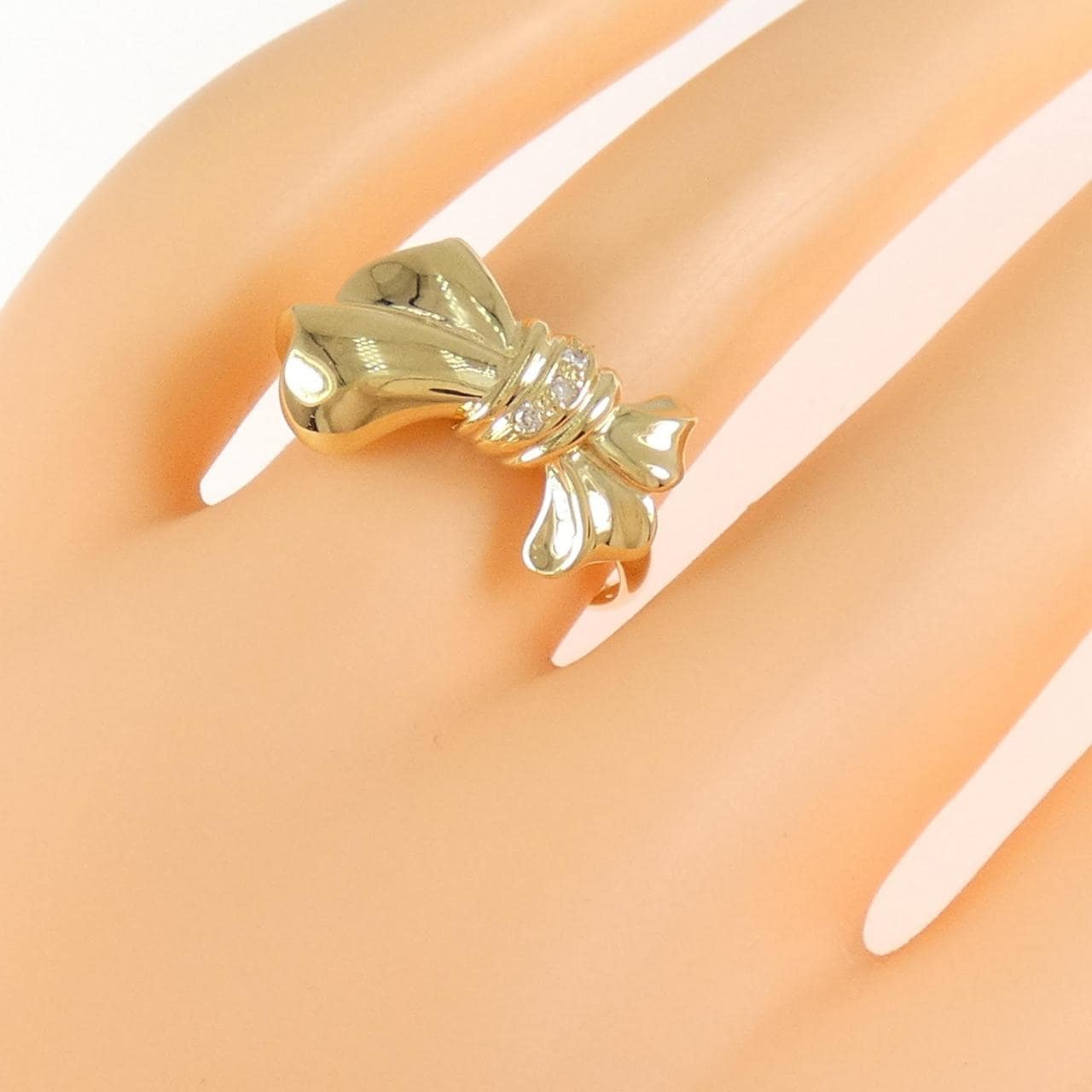 K18YG ダイヤモンド リング 0.03CT