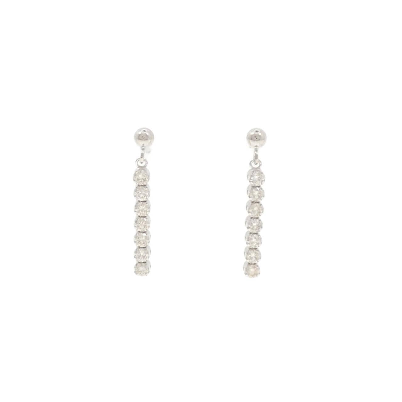 K18WG ダイヤモンド ピアス 0.30CT