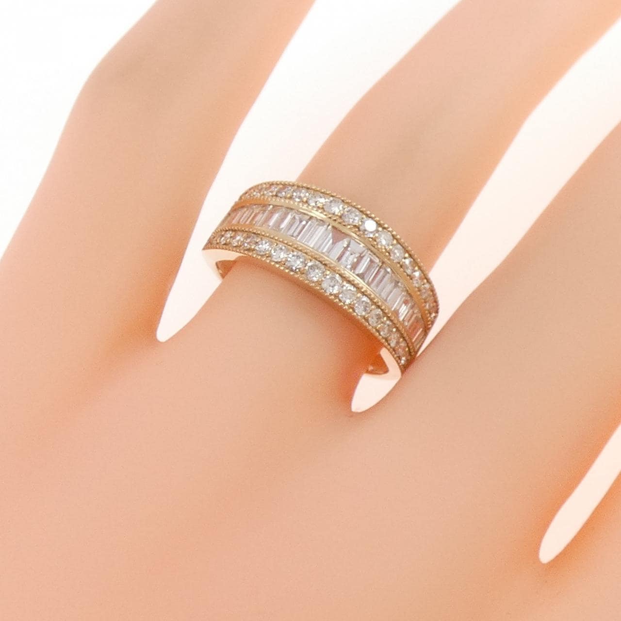 K18PG ダイヤモンド リング 1.00CT