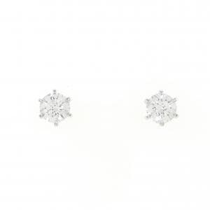 【リメイク】PT/ST ダイヤモンド ピアス 0.300CT 0.303CT D VS2 3EXT-EXT