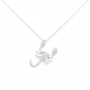 PT900/PT850 サソリ ダイヤモンド ネックレス 0.88CT