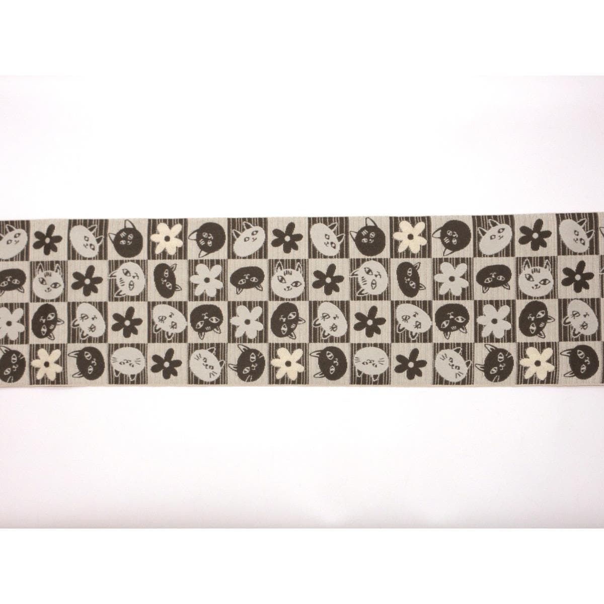 【新品】半幅帯　猫