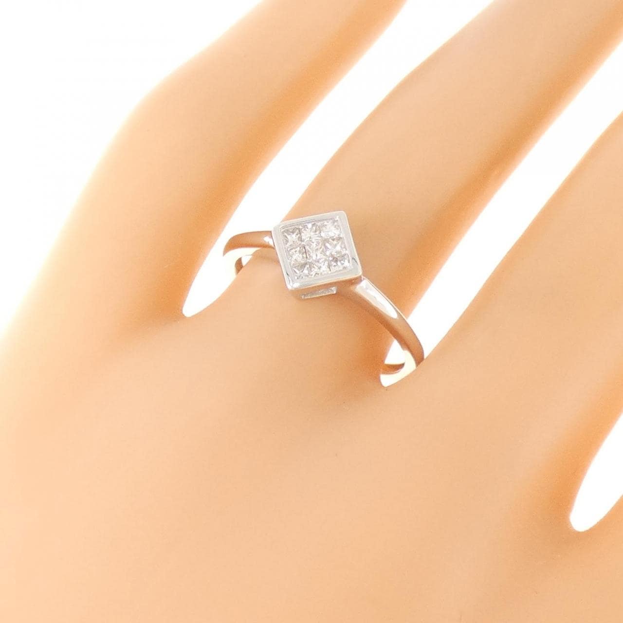 K18WG ダイヤモンド リング 0.20CT