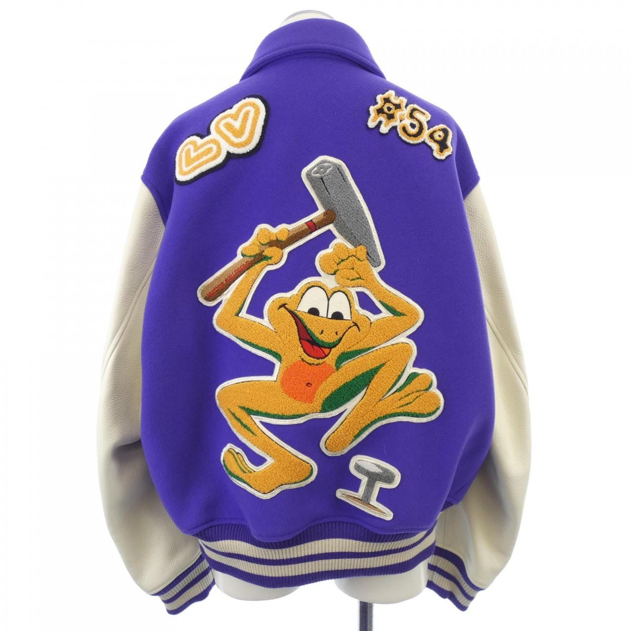 ルイヴィトン LOUIS VUITTON マルチパッチミックスレザーバーシティブルゾン HNL90EMJY スタジャン