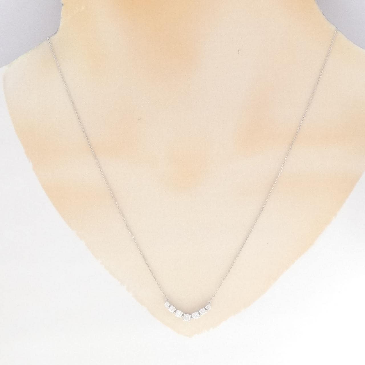 K18WG ダイヤモンド ネックレス 0.45CT