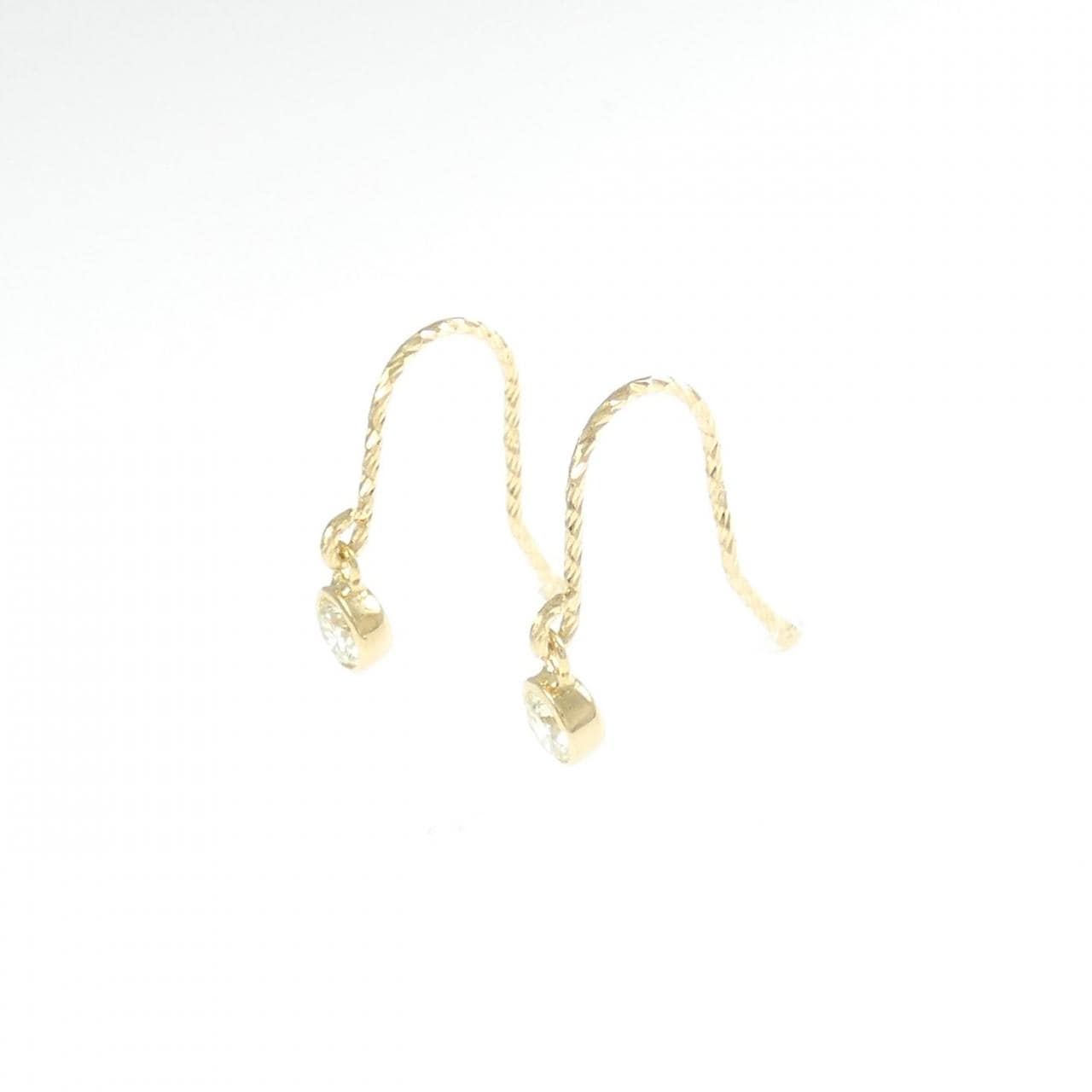 K18YG ダイヤモンド ピアス 0.18CT