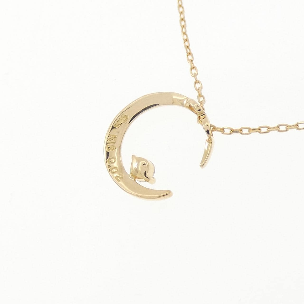 スタージュエリー ムーン ダイヤモンド ネックレス 0.02CT