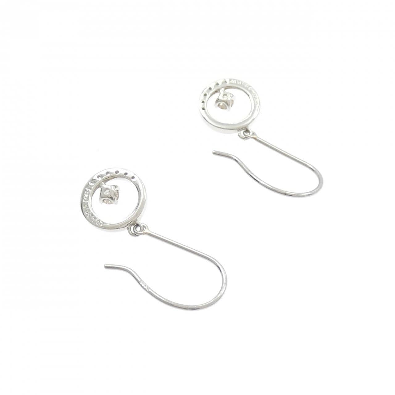 PT900 ダイヤモンド ピアス 0.10CT
