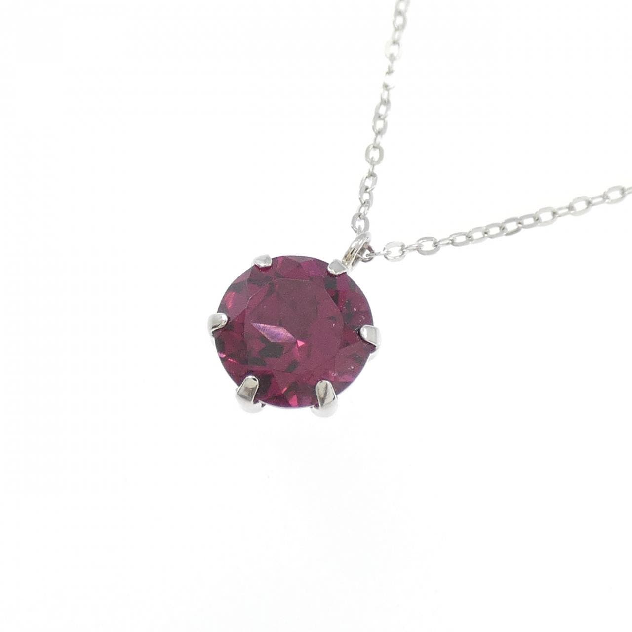 PT900/PT850 ガーネット ネックレス 1.00CT