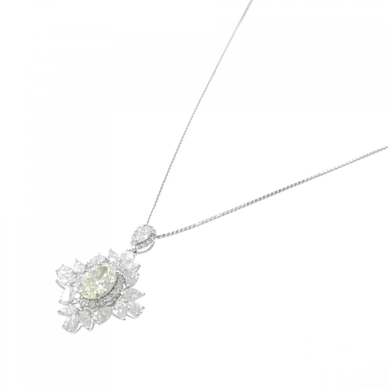 [BRAND NEW] PT Diamond Necklace 1.013CT M SI2 Oval Cut