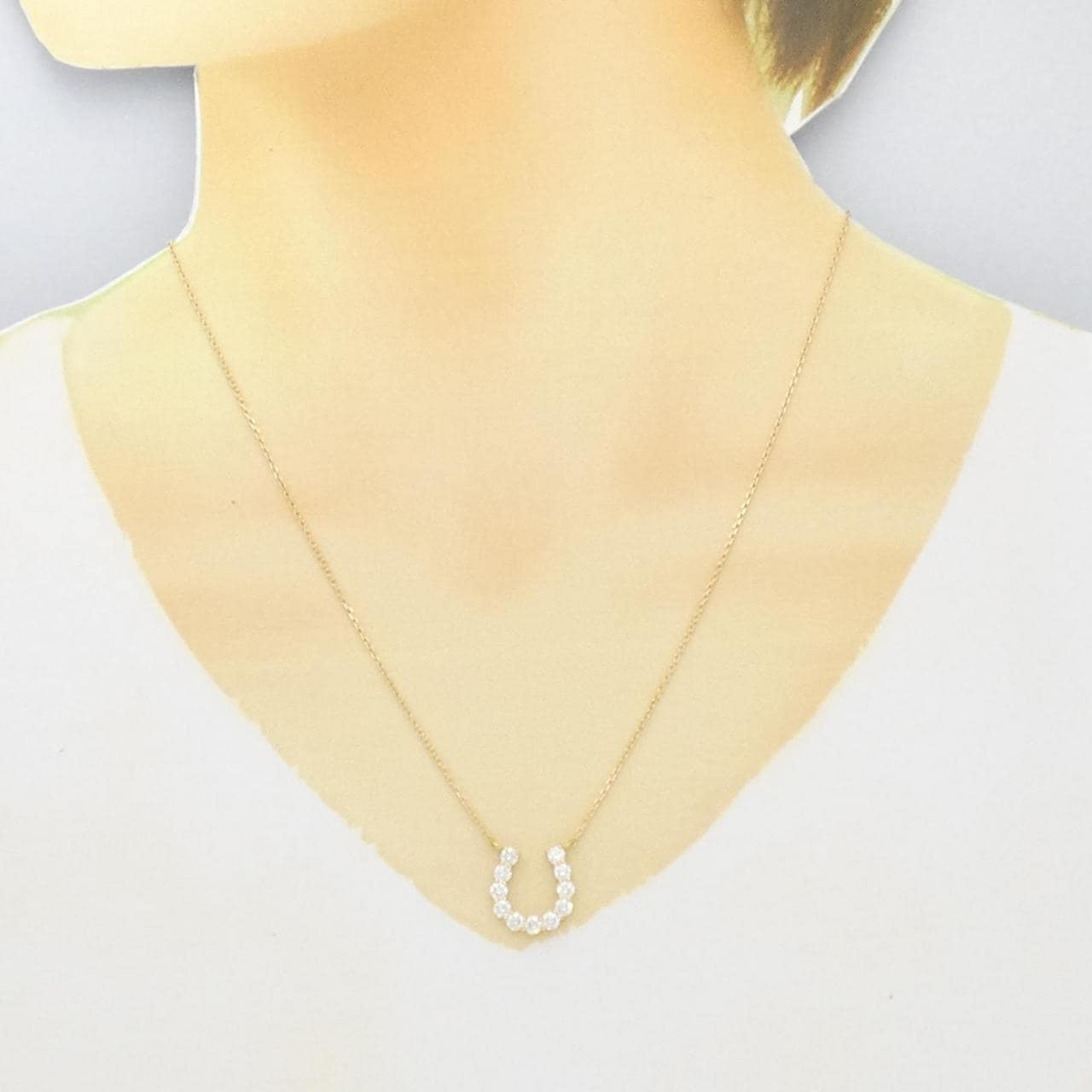[BRAND NEW] K18YG Diamond Necklace 1.001CT E VS1-SI1 EXT-VG