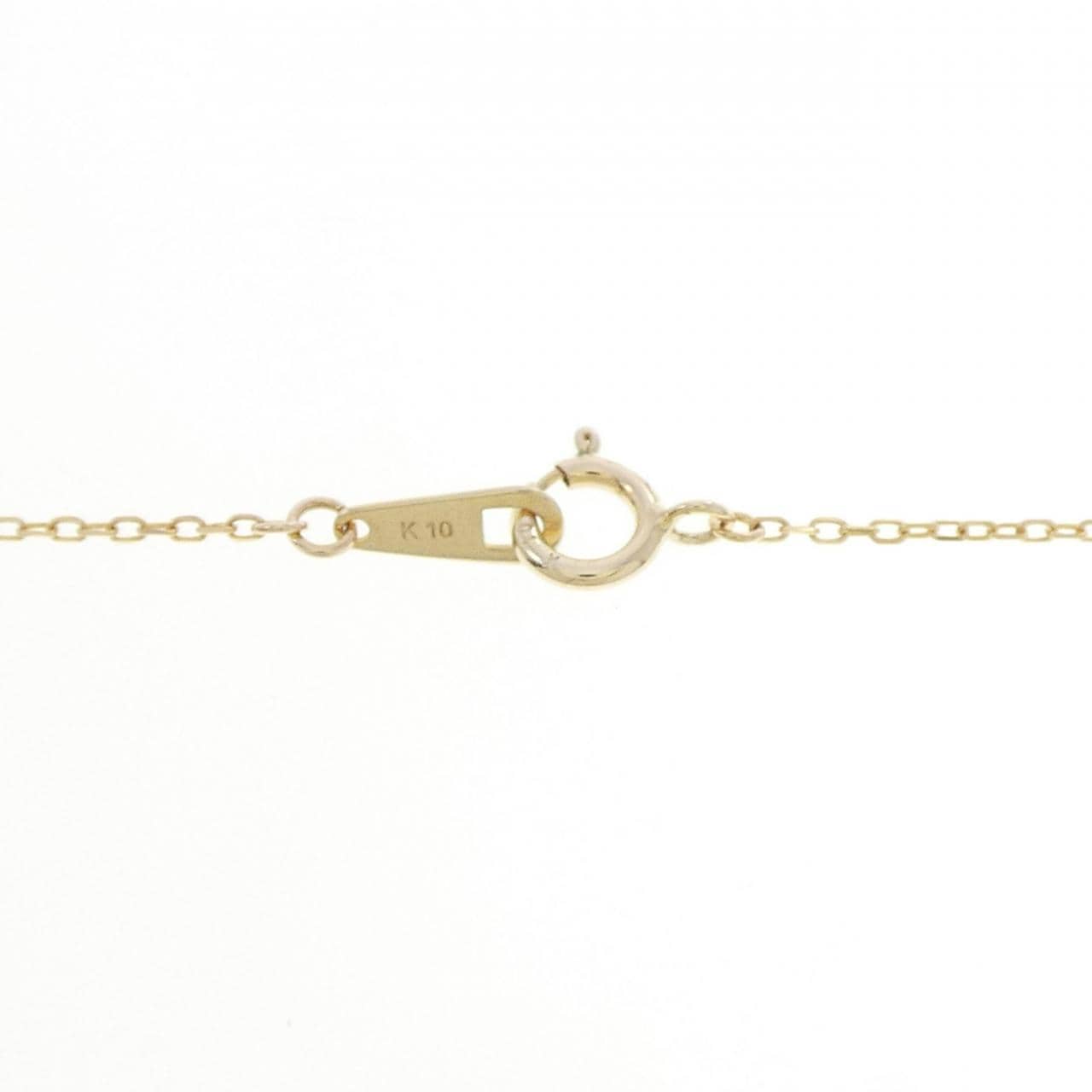 K10YG イニシャルM ダイヤモンド ネックレス 0.01CT