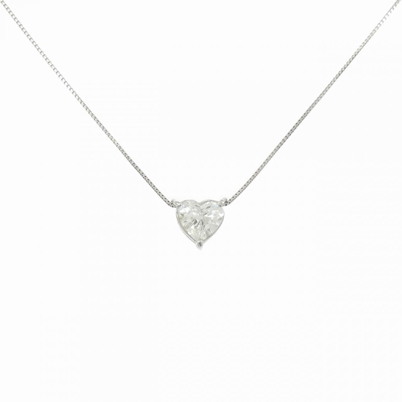 PT850 ダイヤモンド ネックレス 1.001CT I I1 ハートシェイプ