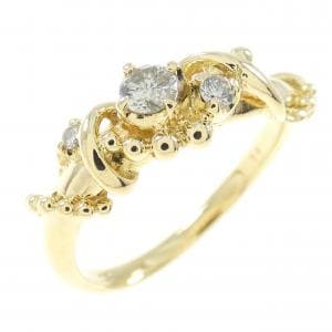 K18YG ダイヤモンド リング 0.14CT