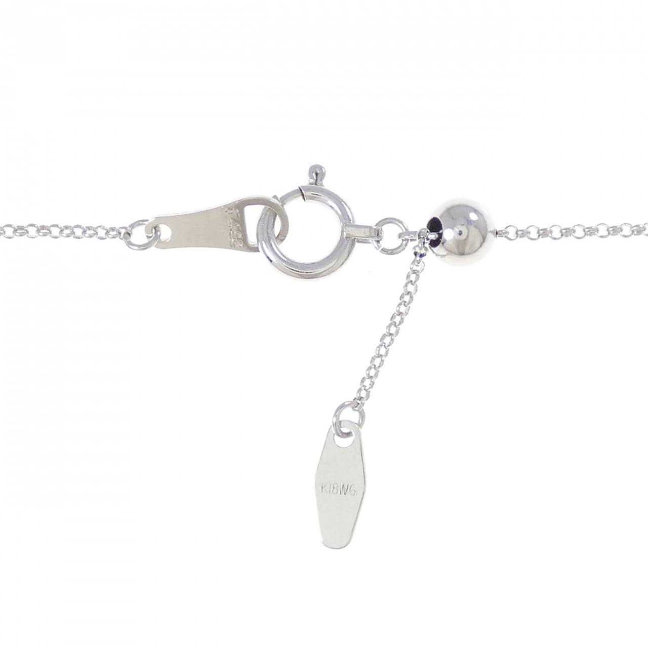 K18WG 2WAY カラーストーン ネックレス