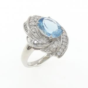 PT900 アクアマリン リング 2.26CT
