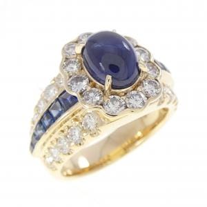 K18YG サファイヤ リング 2.80CT
