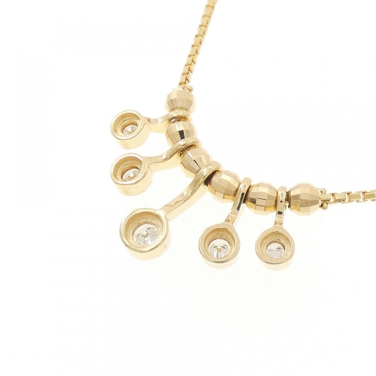 K18YG ダイヤモンド ネックレス 0.20CT