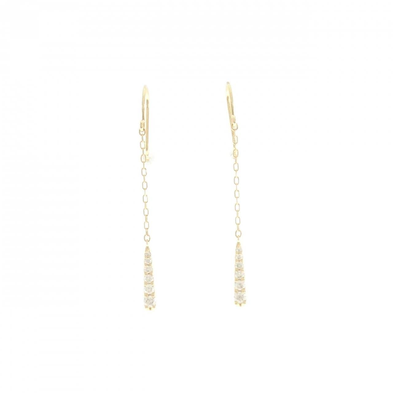 K18YG ダイヤモンド ピアス 0.20CT