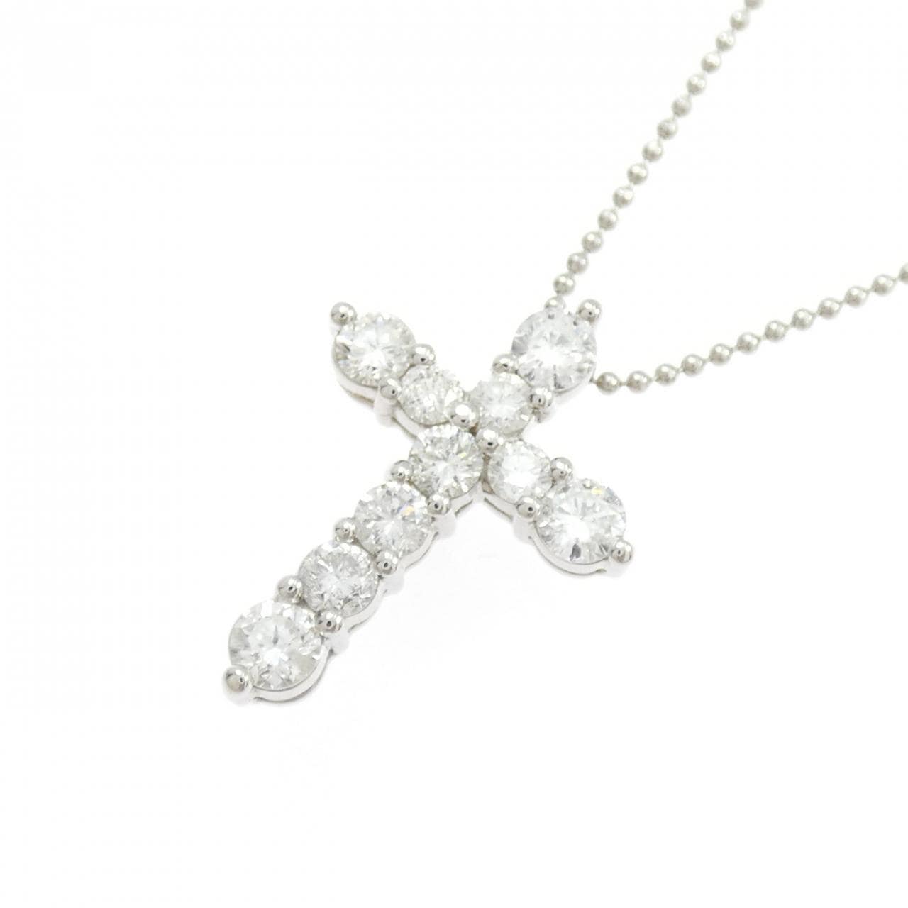 PT900/PT850 クロス ダイヤモンド ネックレス 1.00CT