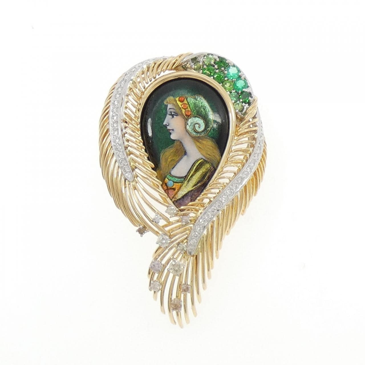 梶光夫 エマーユ ブローチ