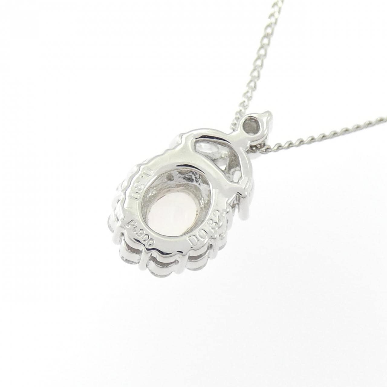 PT900/PT850 オパール ネックレス 0.30CT