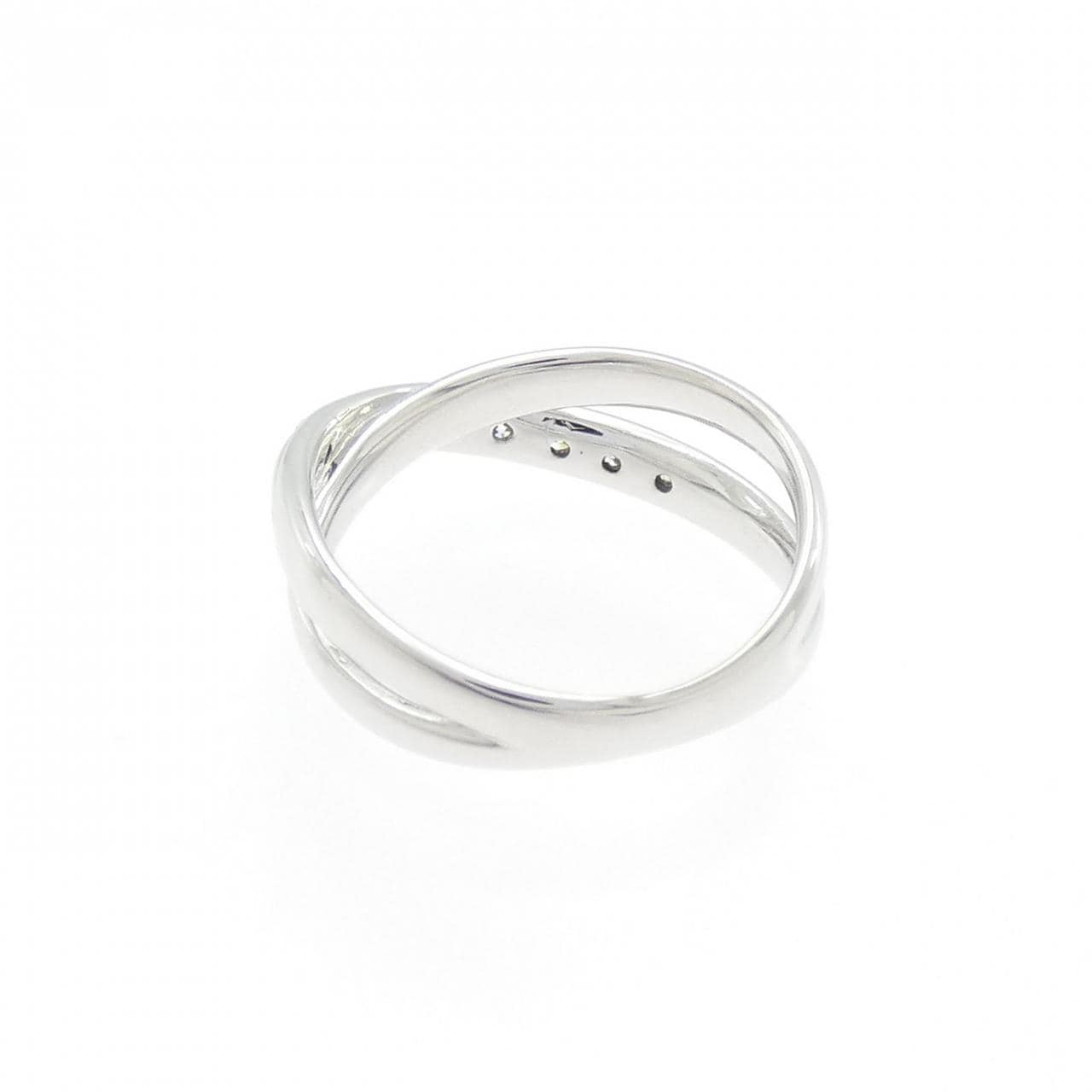 K18WG ダイヤモンド ピンキーリング 0.15CT