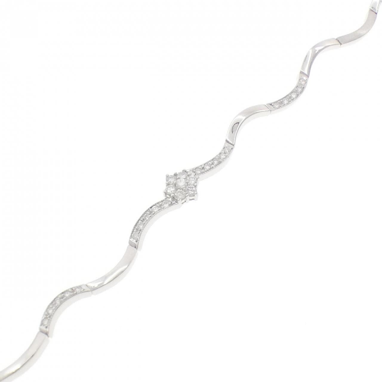 K18WG ダイヤモンド ブレスレット 0.65CT